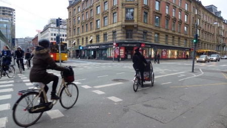 En centre ville, presque sans voiture