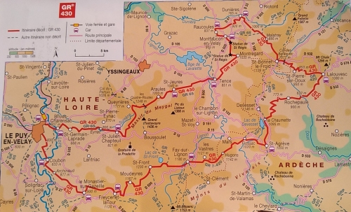 GR430, St Régis, Le Puy en Velay, Lalouvesc, randonnée
